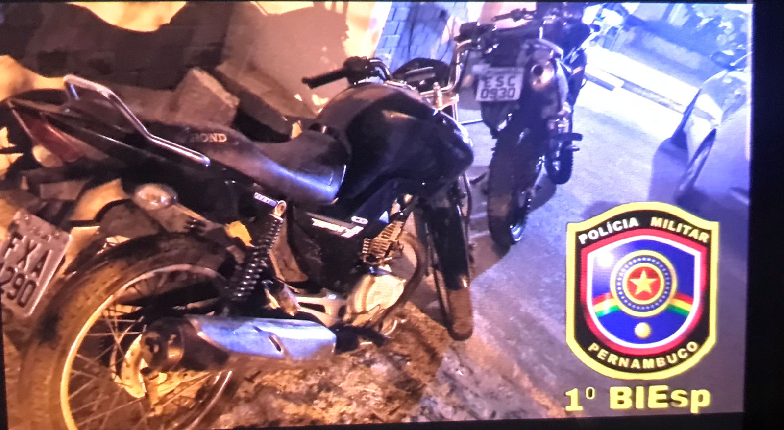 Polícia Militar 1° BIESp recuperam duas motos roubadas