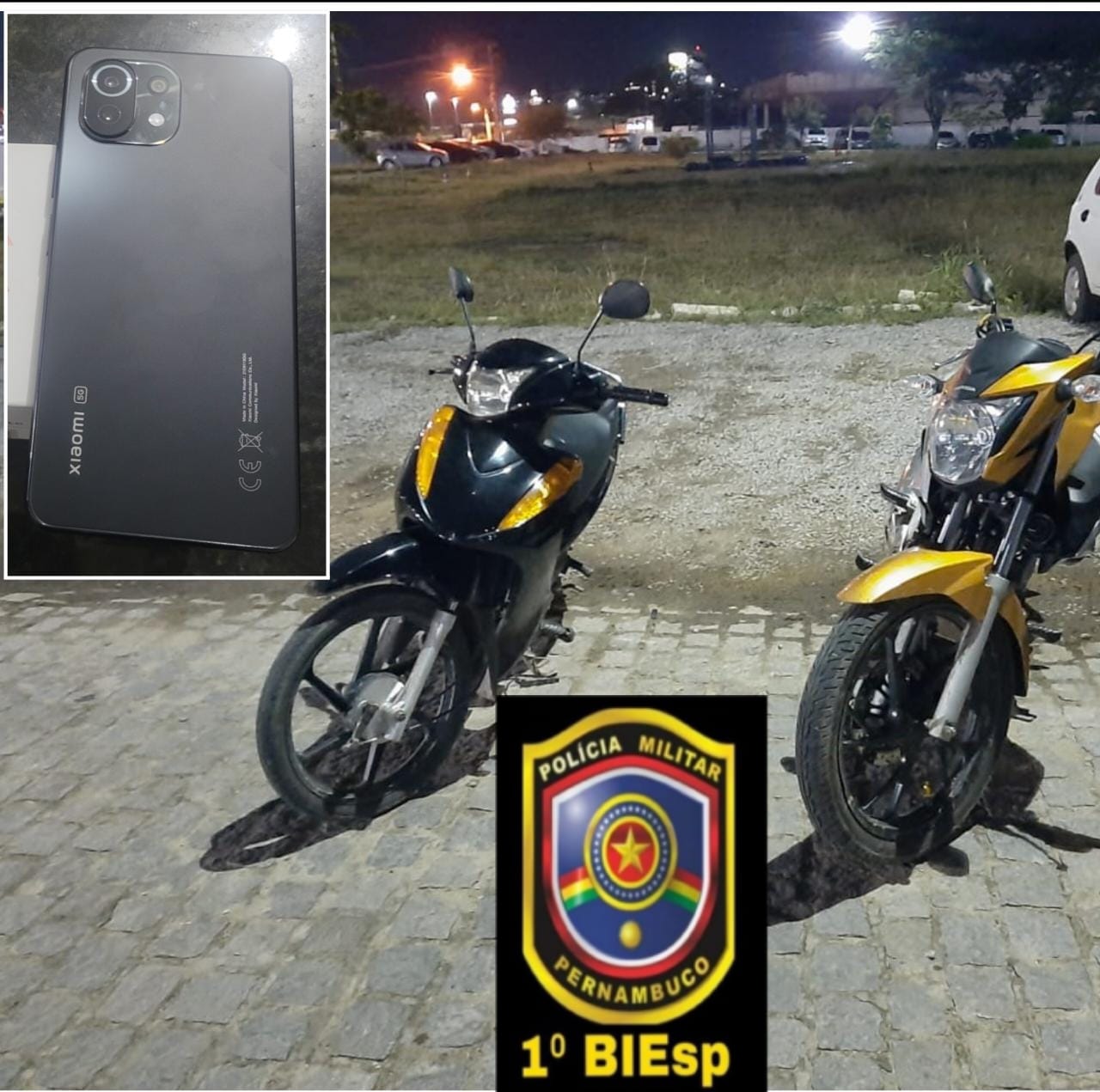 1° BIESp recupera motos e celular roubado em Caruaru