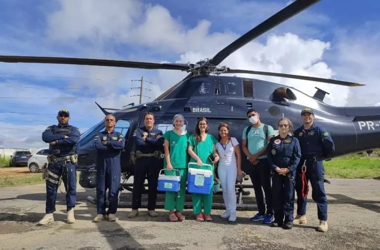 PRF e SAMU transportam coração para transplante de Caruaru a Recife