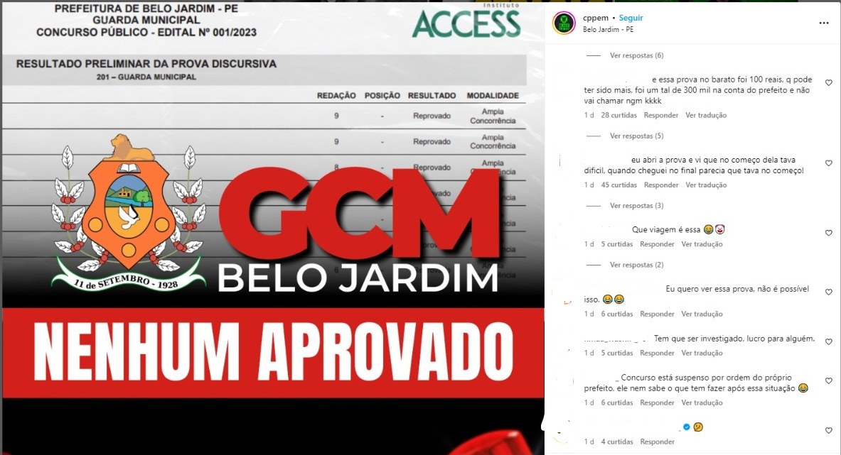 Prefeitura de Belo Jardim se cala diante de polêmica envolvendo o concurso da Guarda Municipal