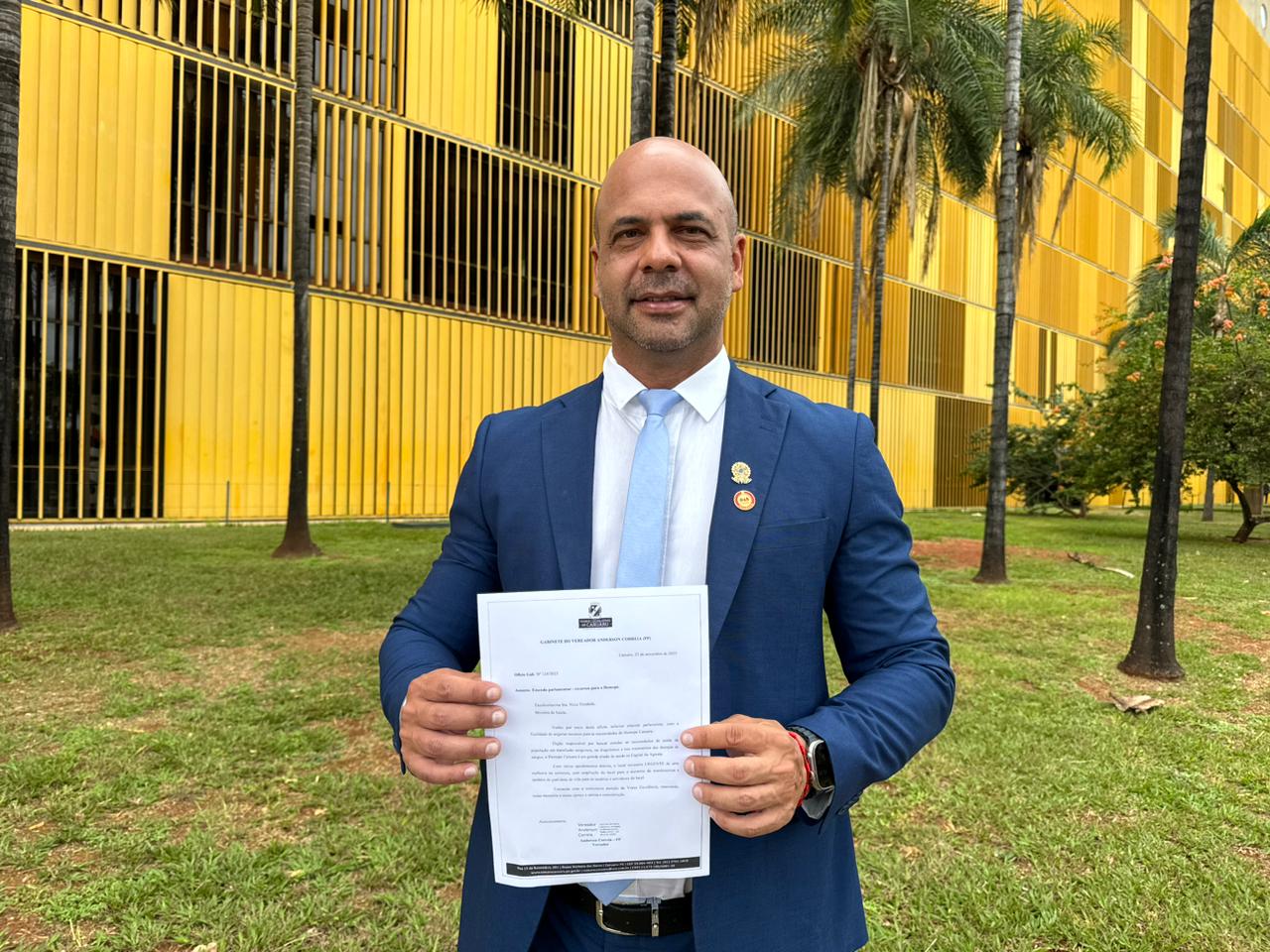 Em Brasília, Anderson Correia busca recursos para ampliação do Hemope Caruaru junto ao Ministério da Saúde e bancada federal de PE