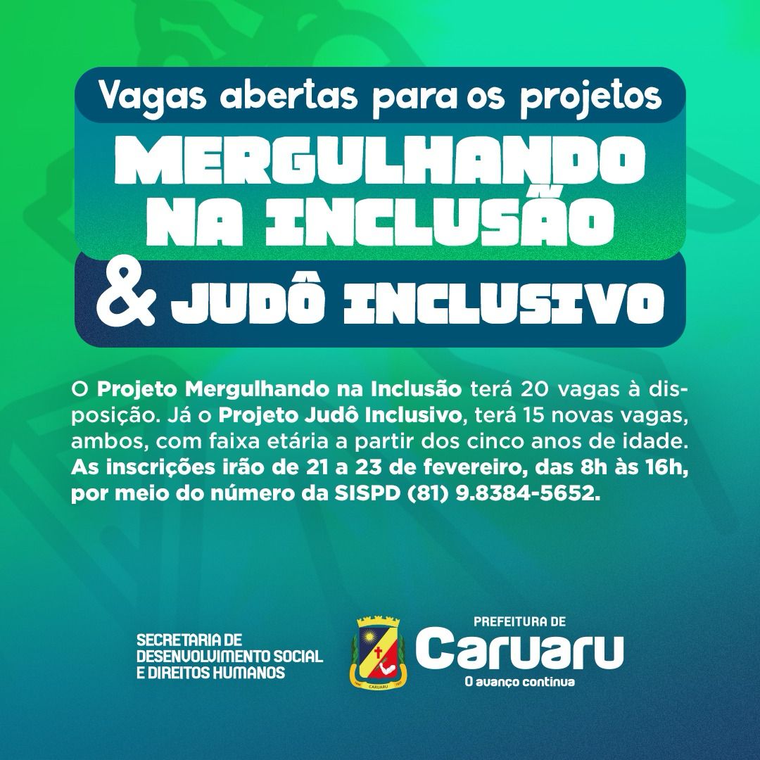 Prefeitura de Caruaru oferta 35 novas vagas para o desenvolvimento de pessoas com deficiência a partir de práticas esportivas