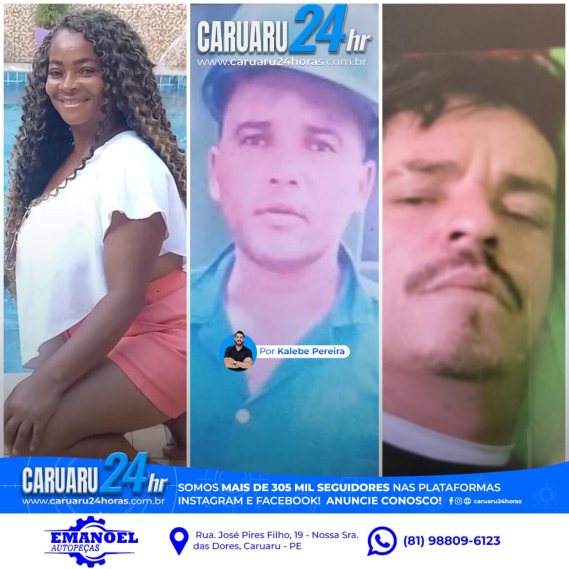 Três pessoas foram assassinadas e uma tentativa de homicídio foi registrada  nesta quarta-feira (24), em Caruaru.