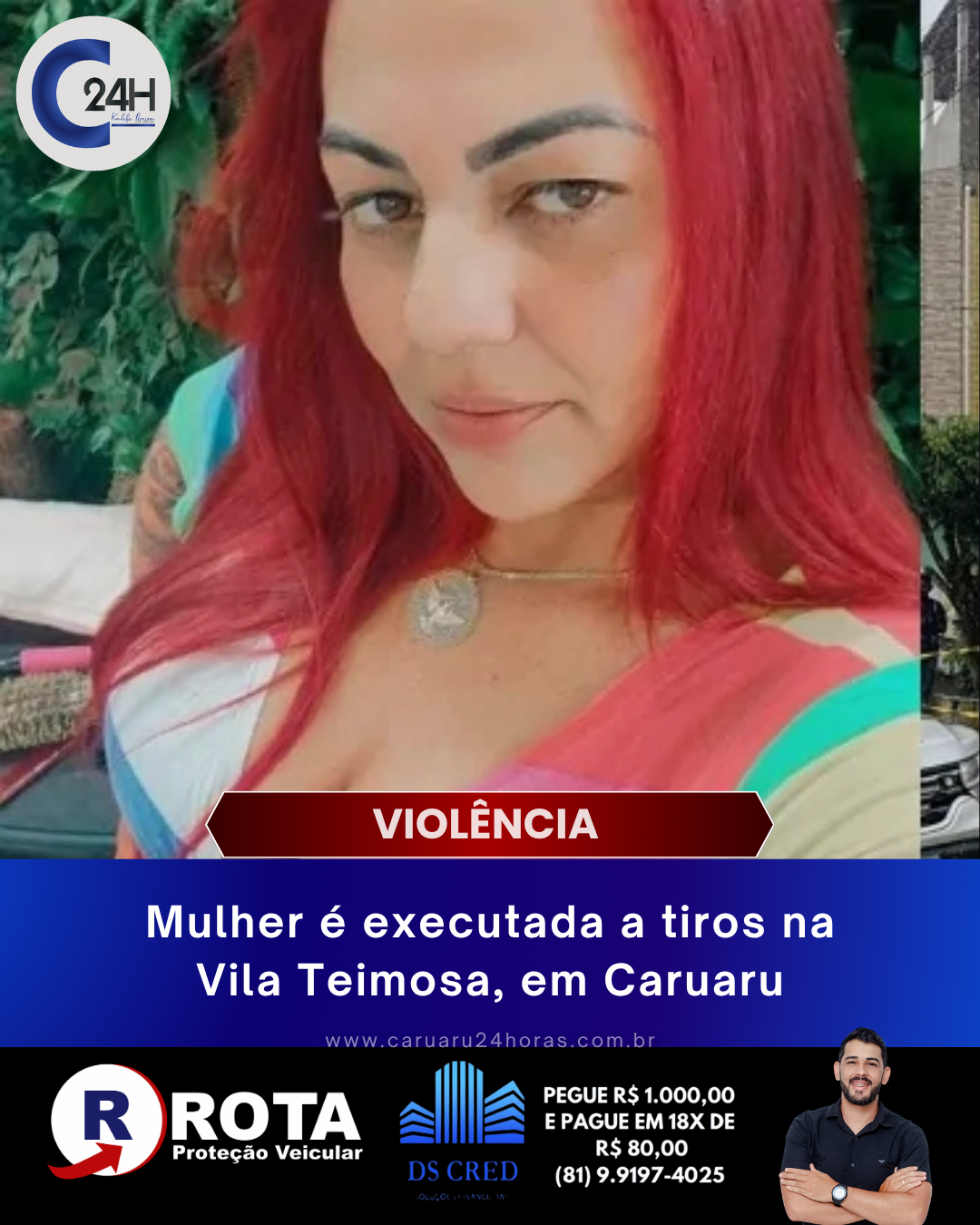 Mulher é executada a tiros na Vila Teimosa, em Caruaru