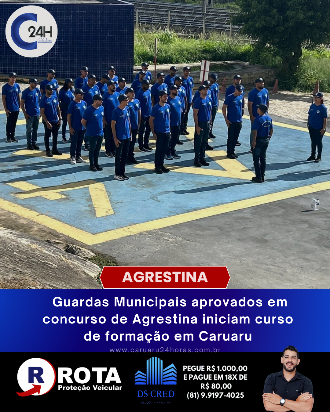 Guardas Municipais aprovados em concurso de Agrestina iniciam curso de formação em Caruaru